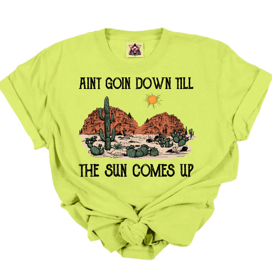 Ain't Going Down Until The Sun Comes Up DTF Transfer