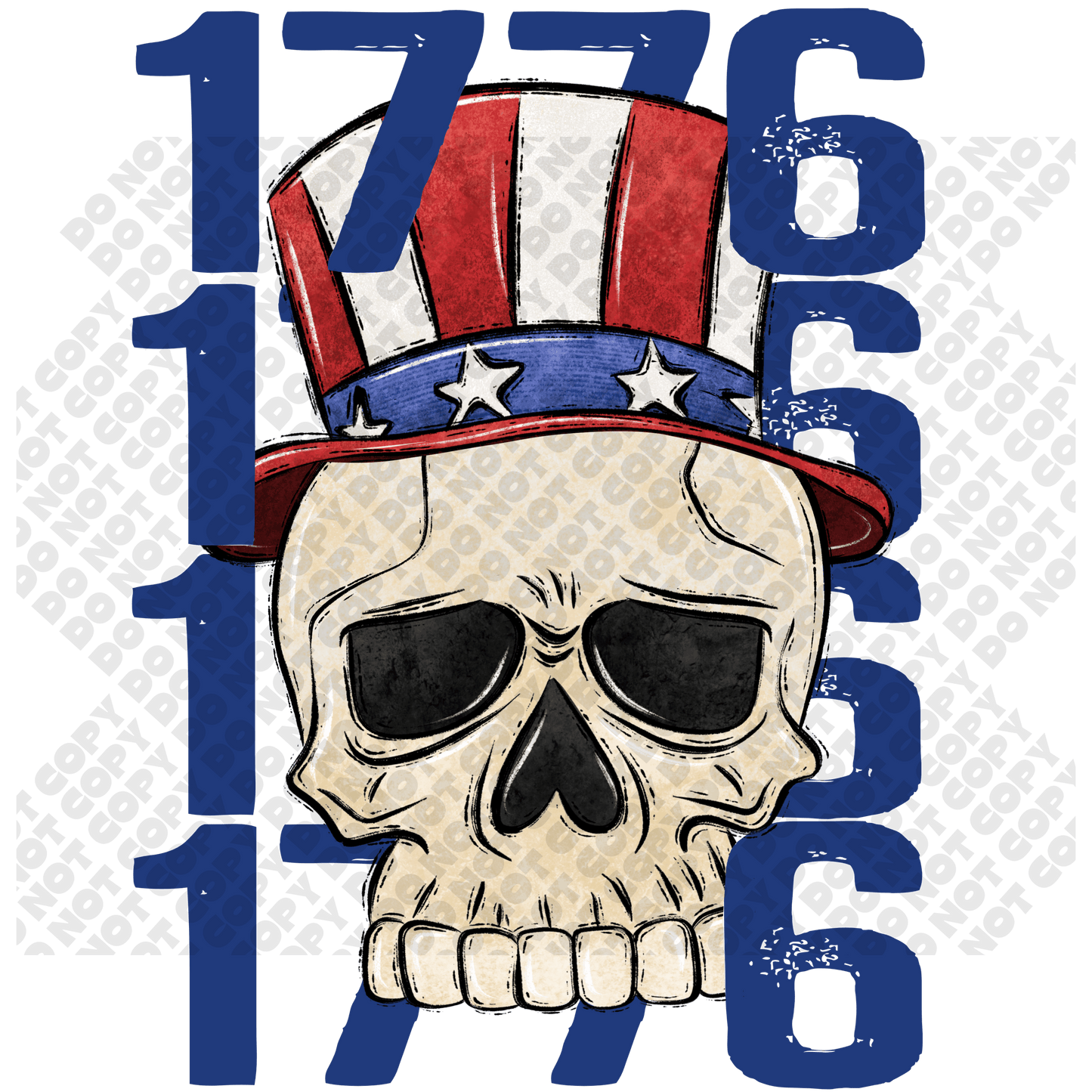 Skeleton Fourth of July 1776 (4th of July) DTF Transfer