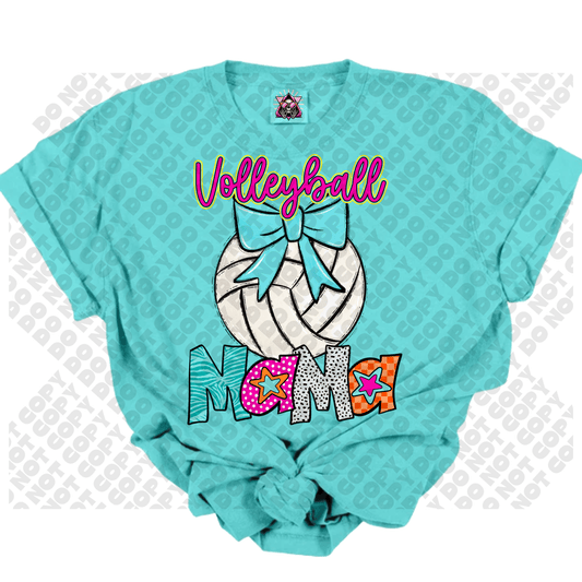 Volleyball MAMA Star Colorful DTF Transfer