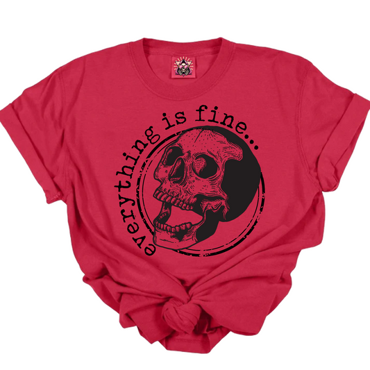 Everthing is Fine Skeleton DTF Transfer