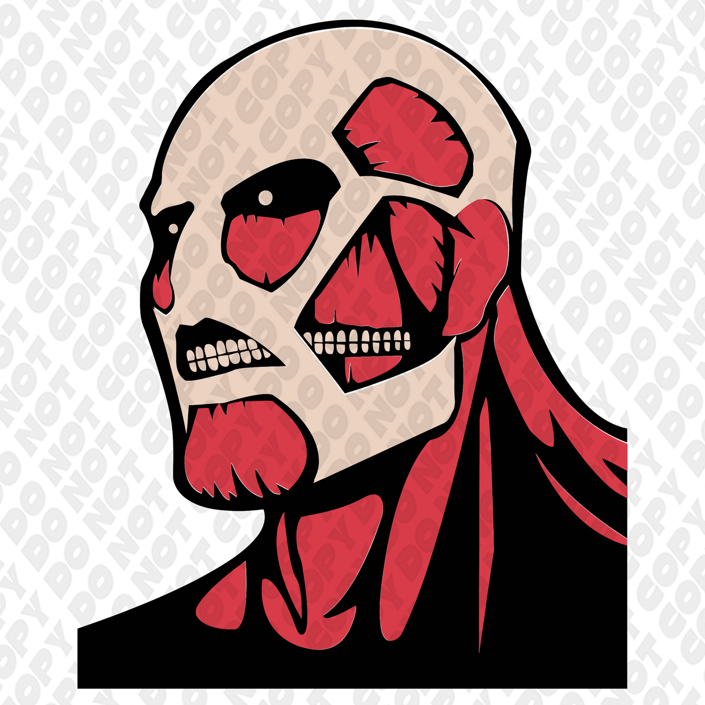 Colossal Titan Minimal Side Portrait