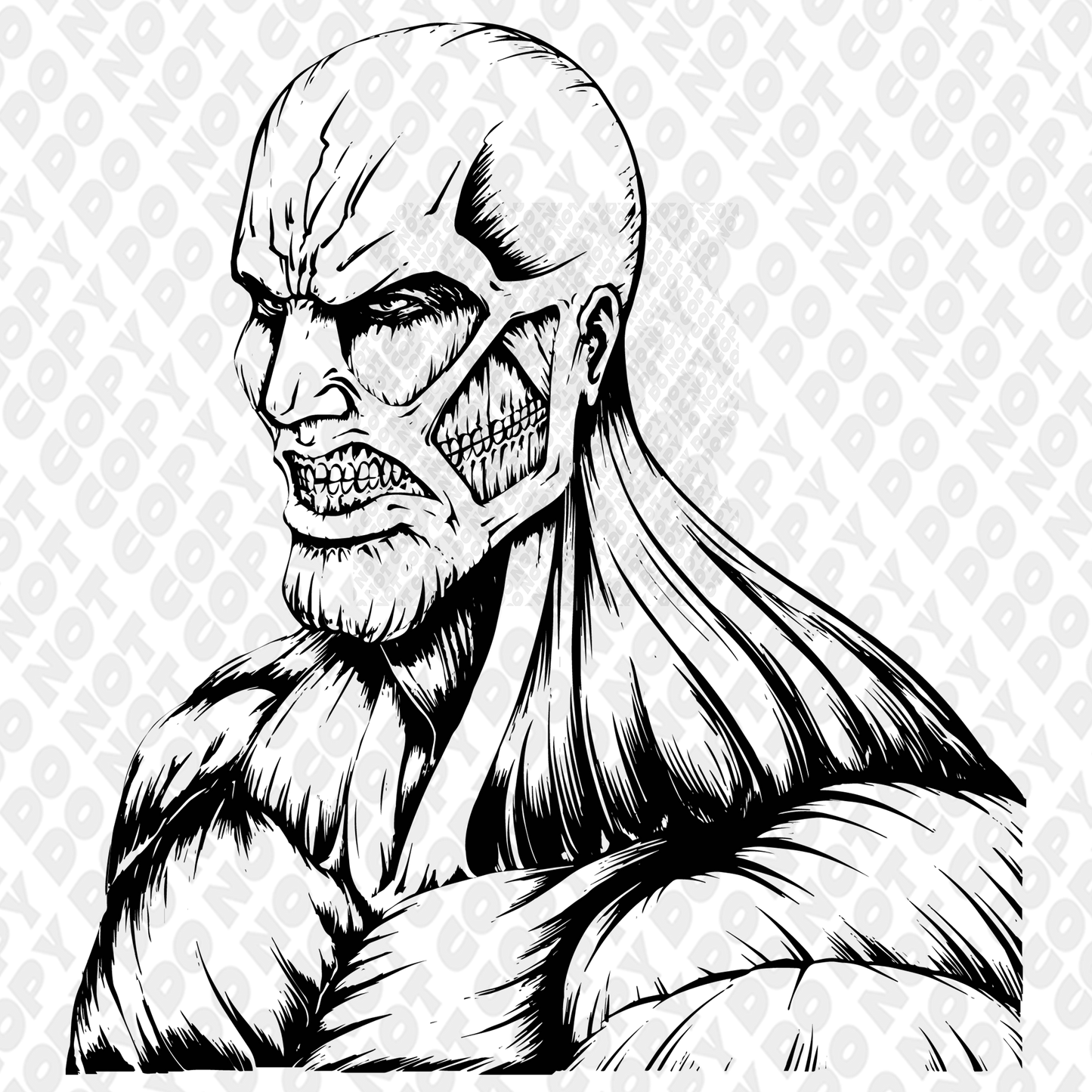 Colossal Titan Attack Side Portrait