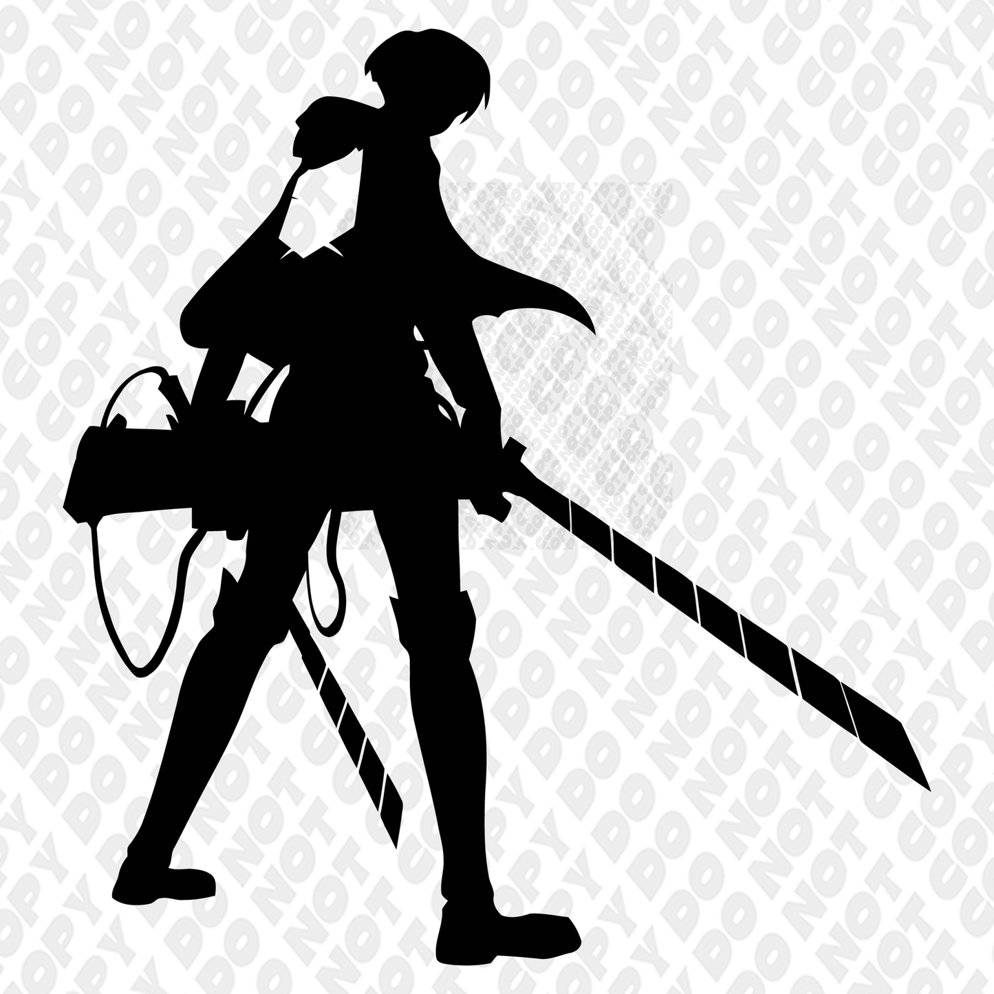 Levi Ackerman Fullbody Silhouette