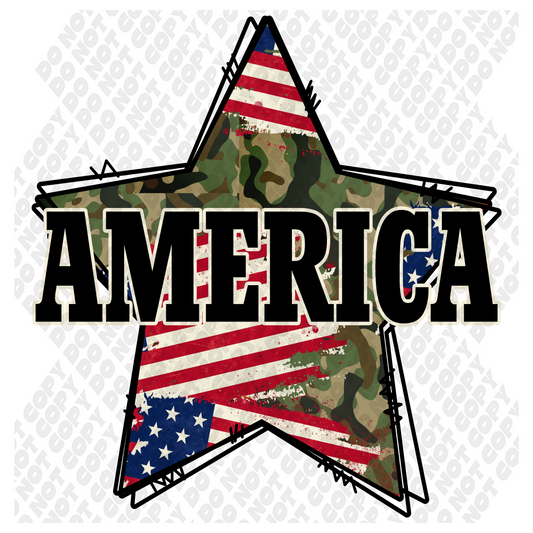 America Star Fourth of July Transfer