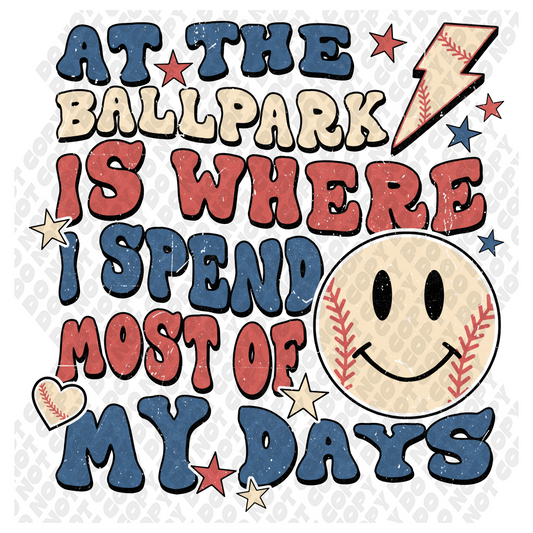 At The Ballpark Is Where I Spend Most of My Days Transfer