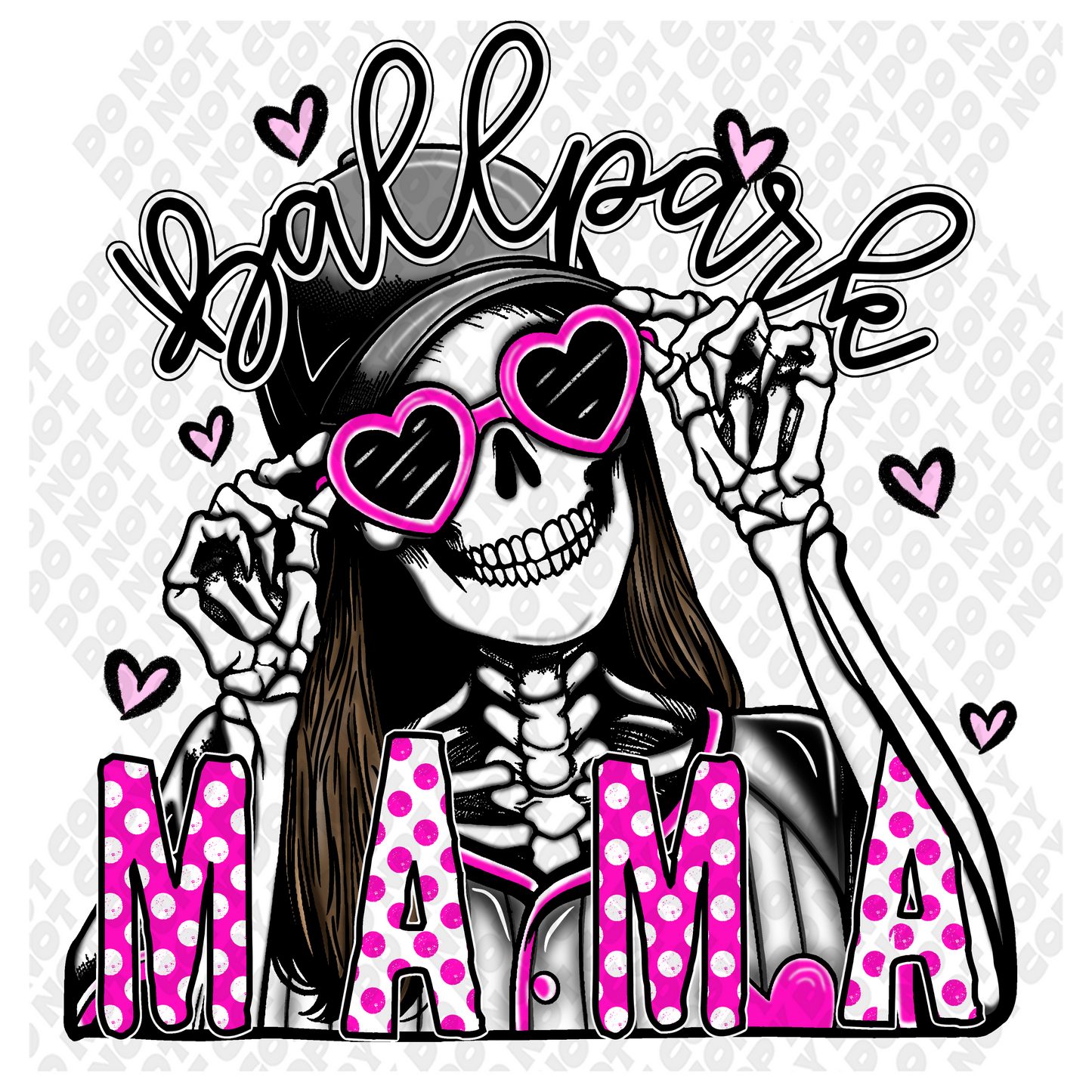 Ballpark MAMA Pink DTF Transfer