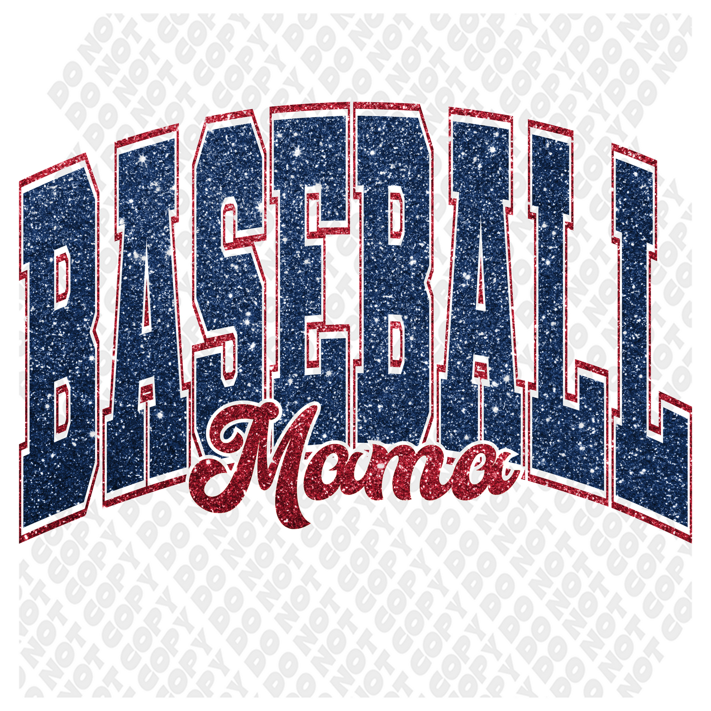 Baseball Mama Glitter Transfer