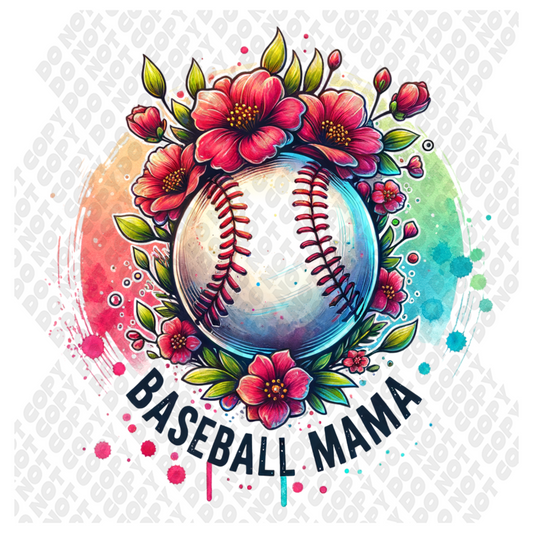 Baseball Mama Pink DTF Transfer