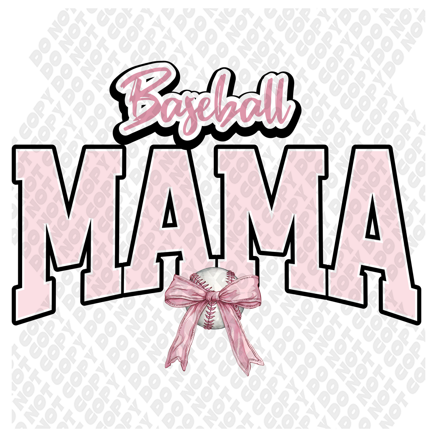 Baseball Mama Pink DTF Transfer
