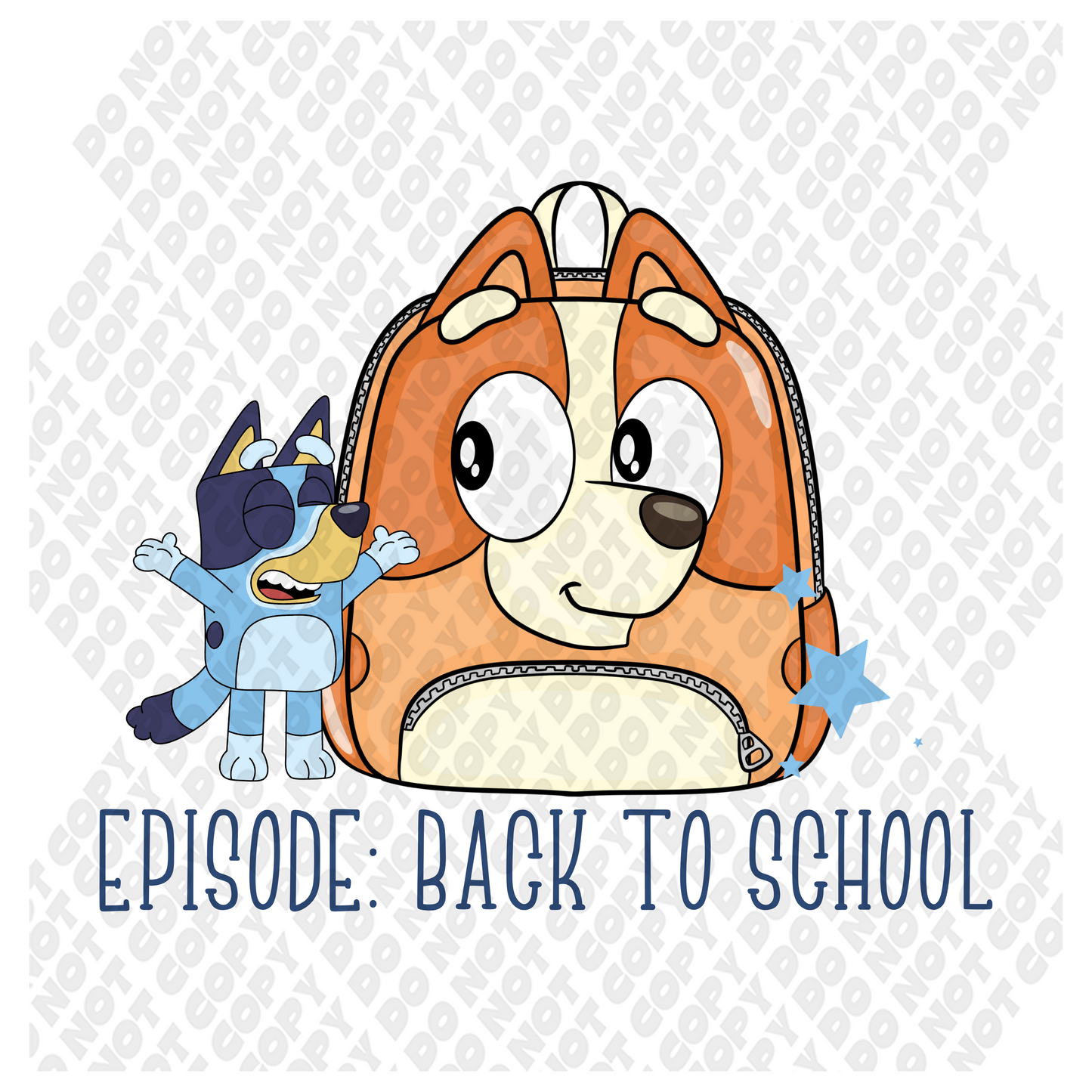 Episode Back To School Bluey DTF Transfer