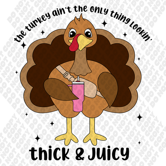 Thick and Juicy Turkey DTF Transfer