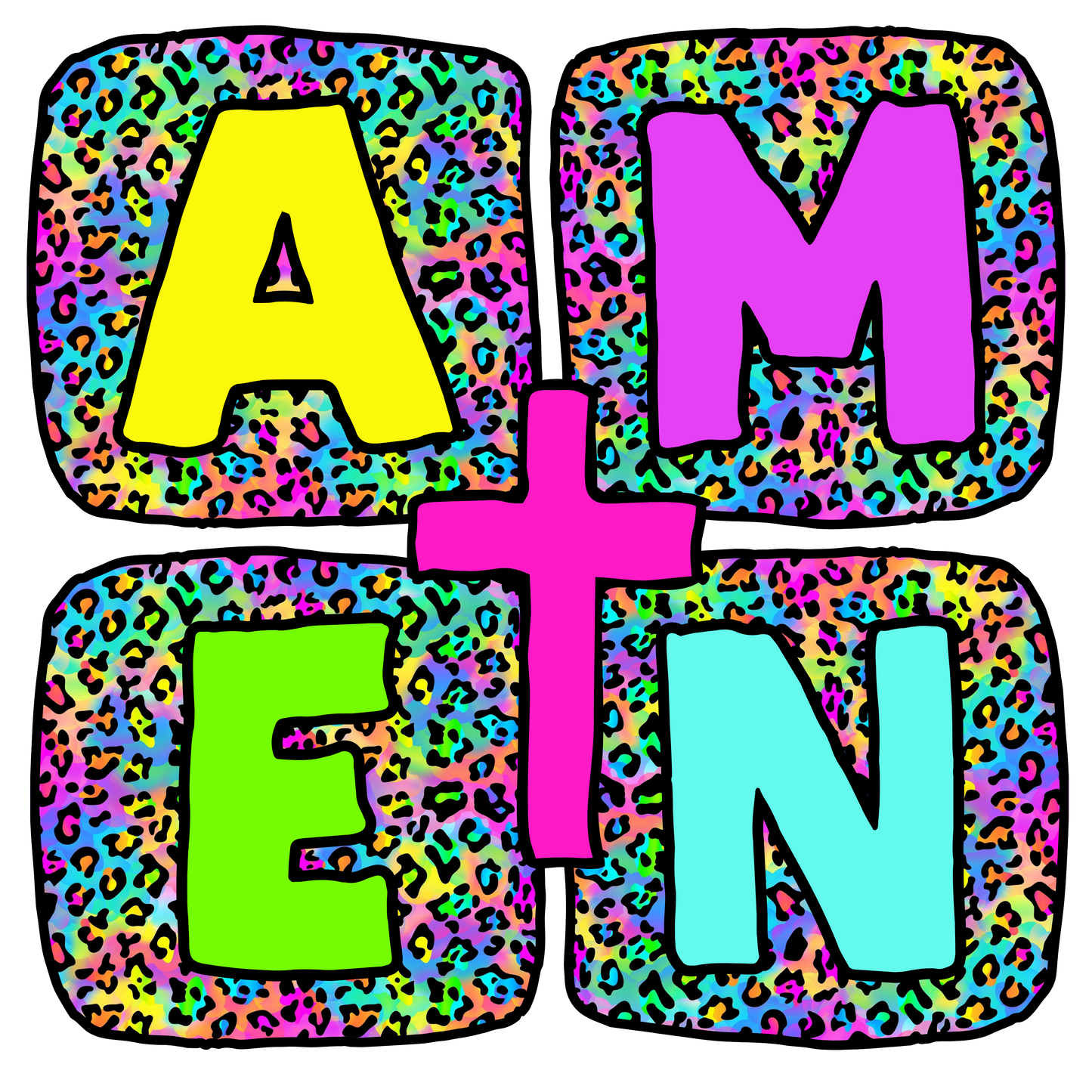 AMEN Cross DTF Transfer