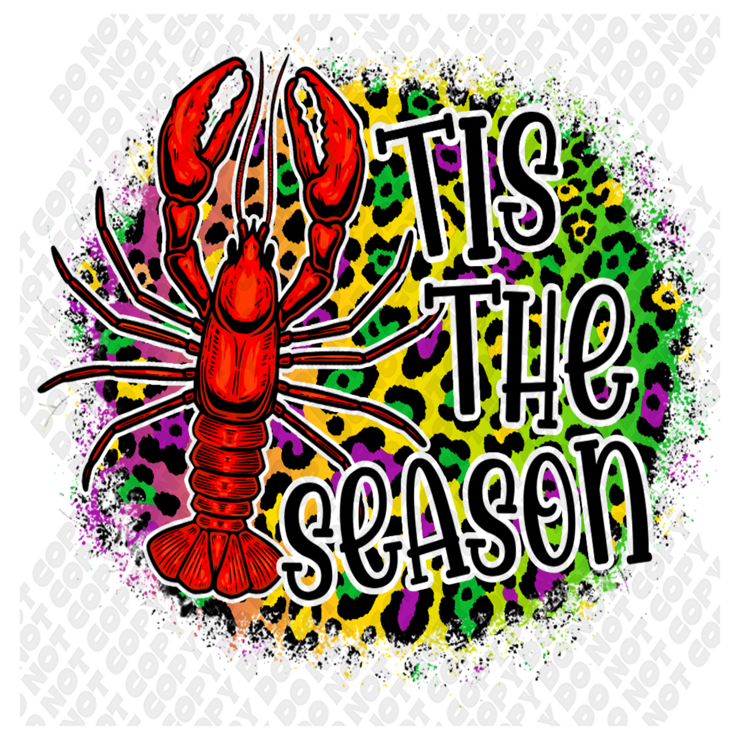 Tis The Season Crawfish DTF Transfer