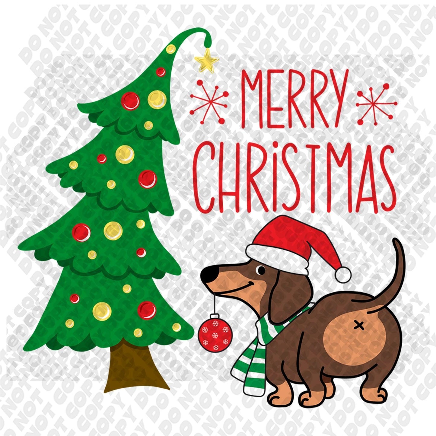 Merry Christmas Doggy Transfer