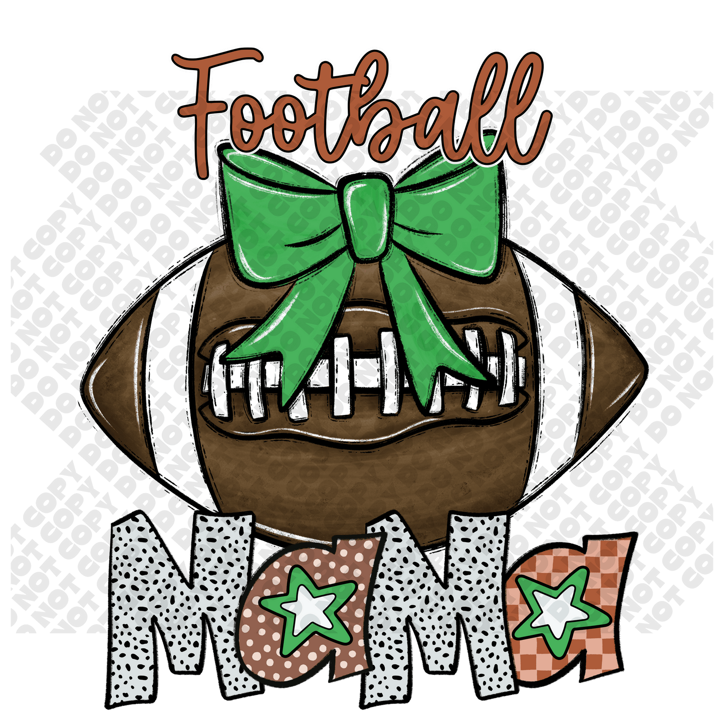 Football MAMA Star Colorful DTF Transfer