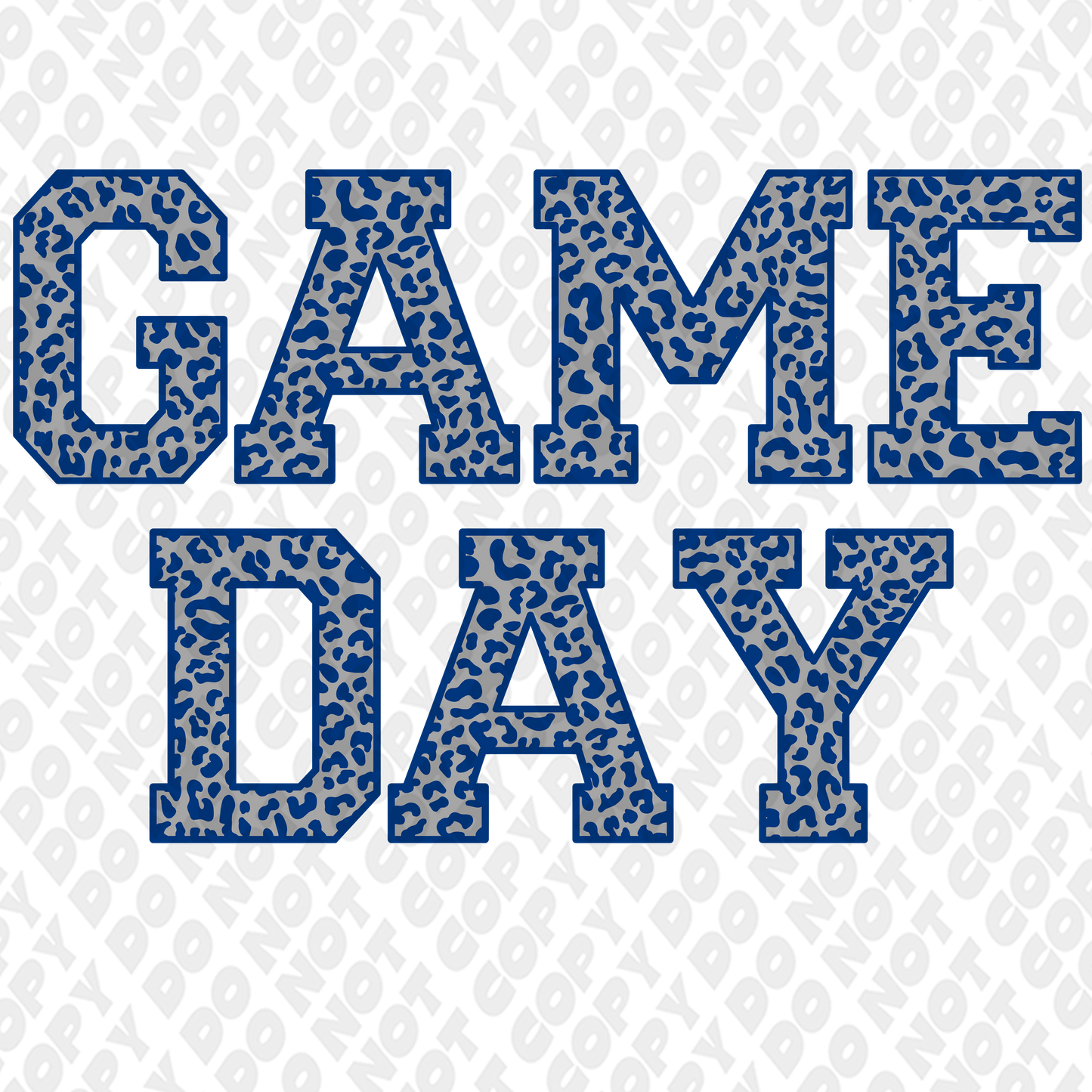 GAME DAY blue outline