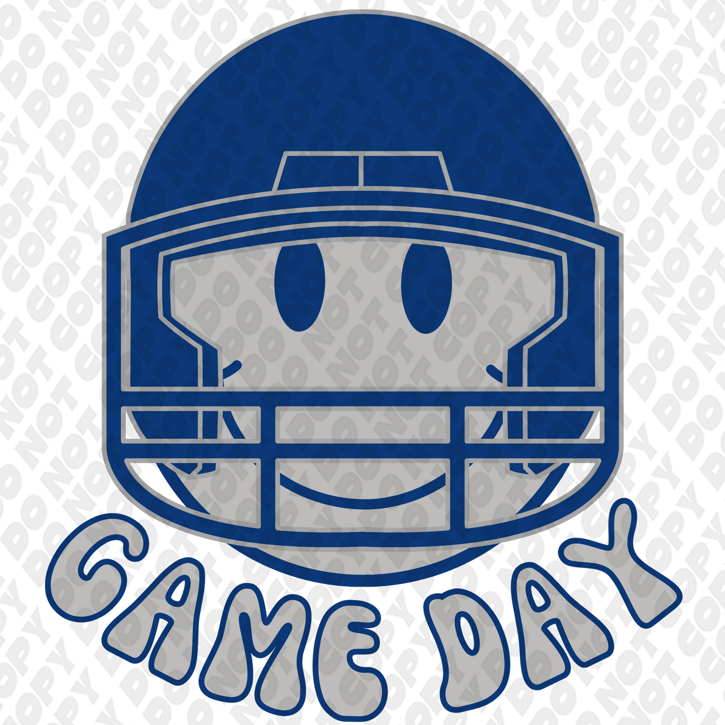 Dark Blue White Smile Game Day