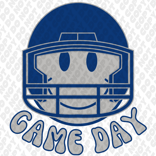 Dark Blue White Smile Game Day