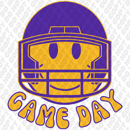 Dark Purple Dark Yellow Smile Game Day