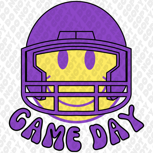Light Purple Light Yellow Smile Game Day