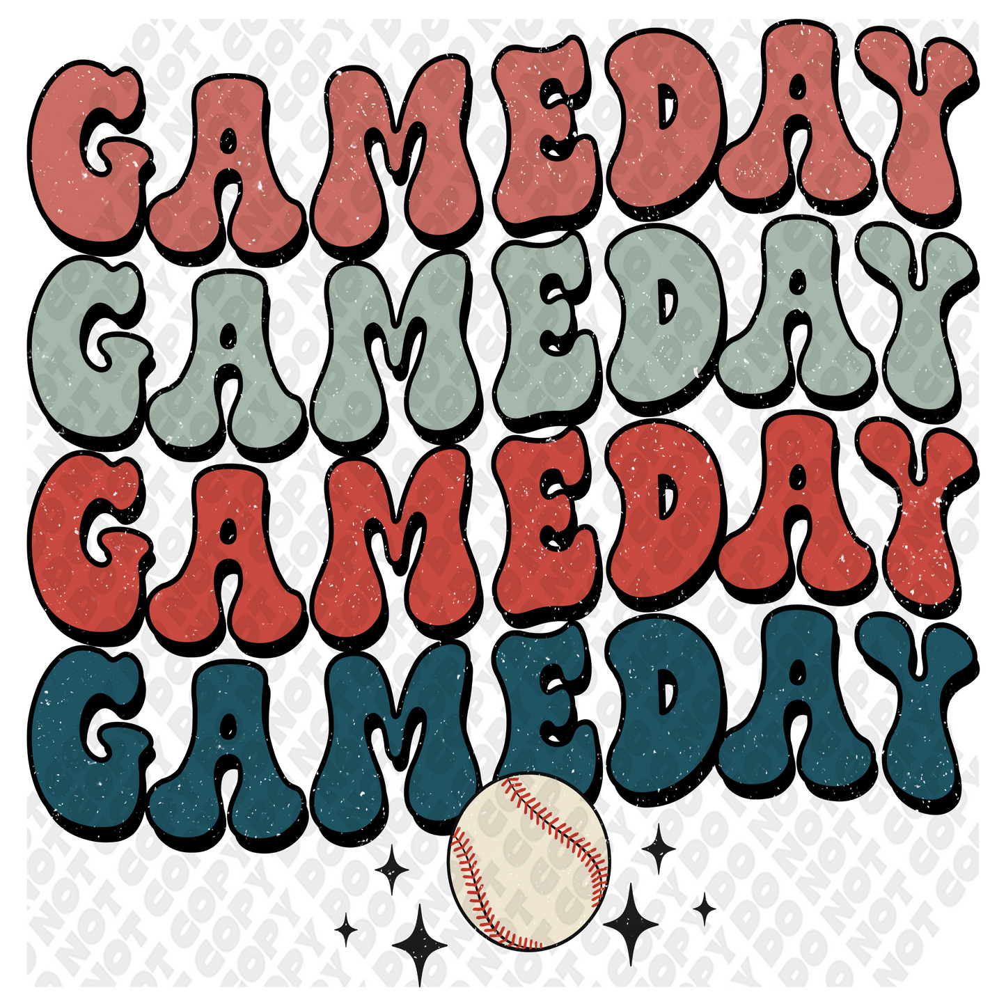 Game Day Baseball DTF Transfer
