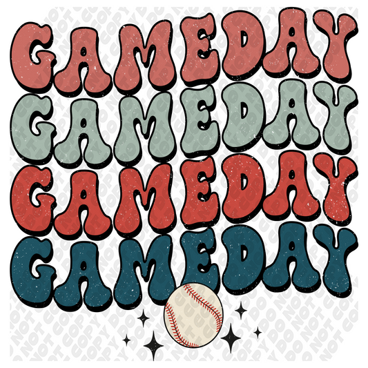 Game Day Baseball DTF Transfer