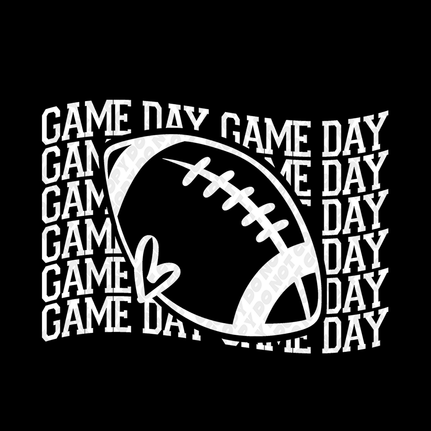 Game Day White DTF Transfer