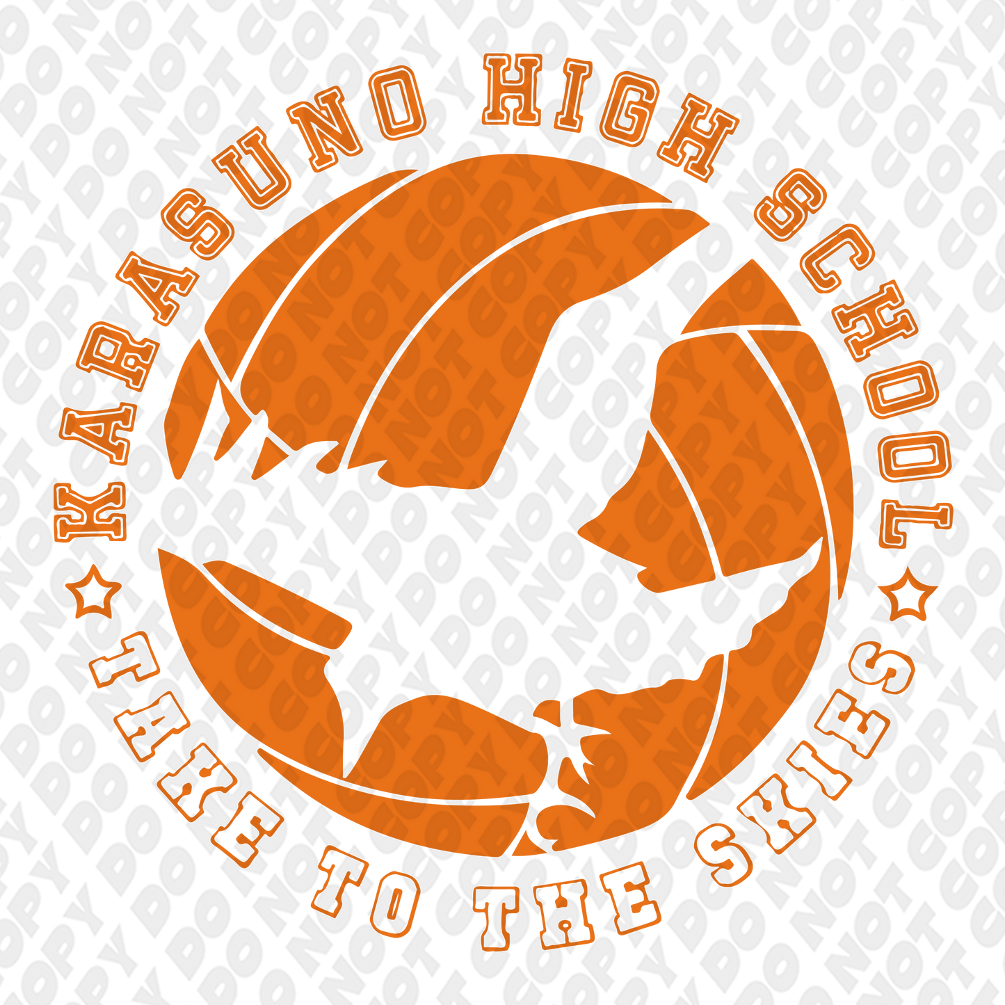 Karasuno Highschool Logo Orange