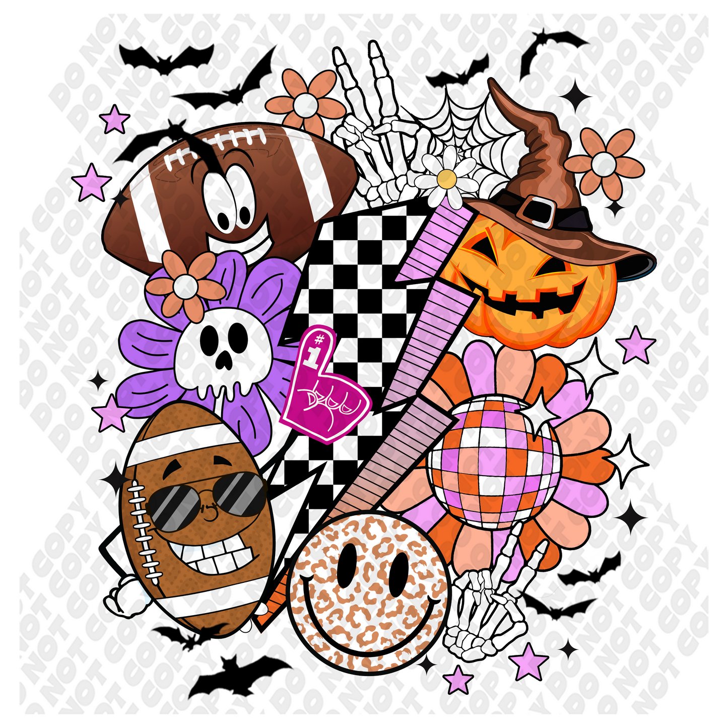 Touchdown Halloween Season DTF Transfer