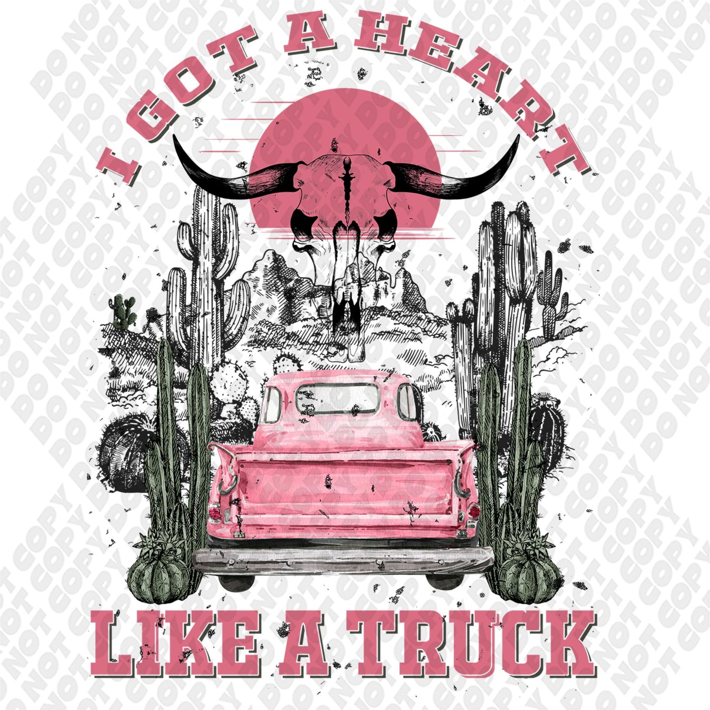 Heart Like a Truck DTF Transfer