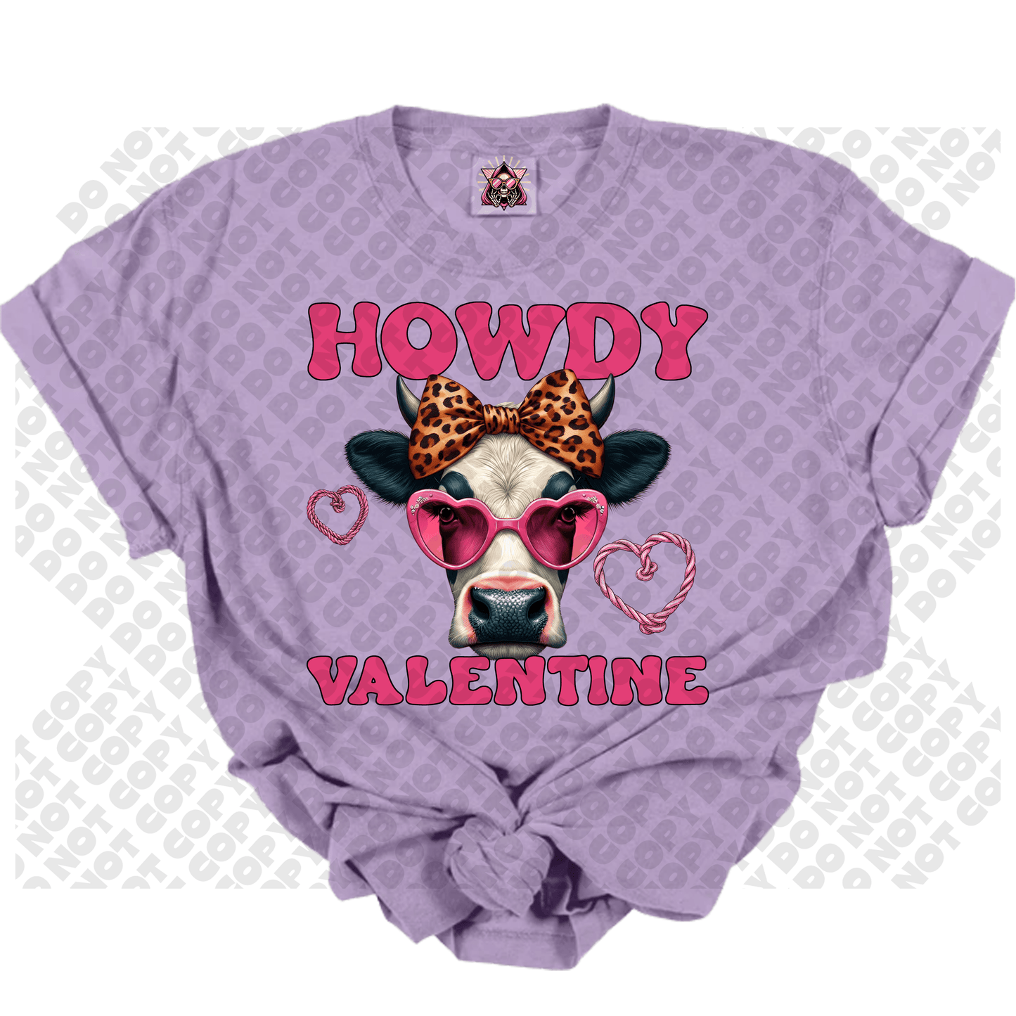 Howdy Heifer Cow Valentine DTF Transfer