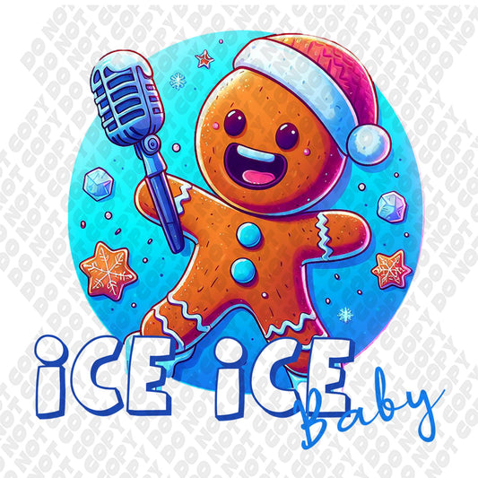 Ice Ice Baby Blue Transfer