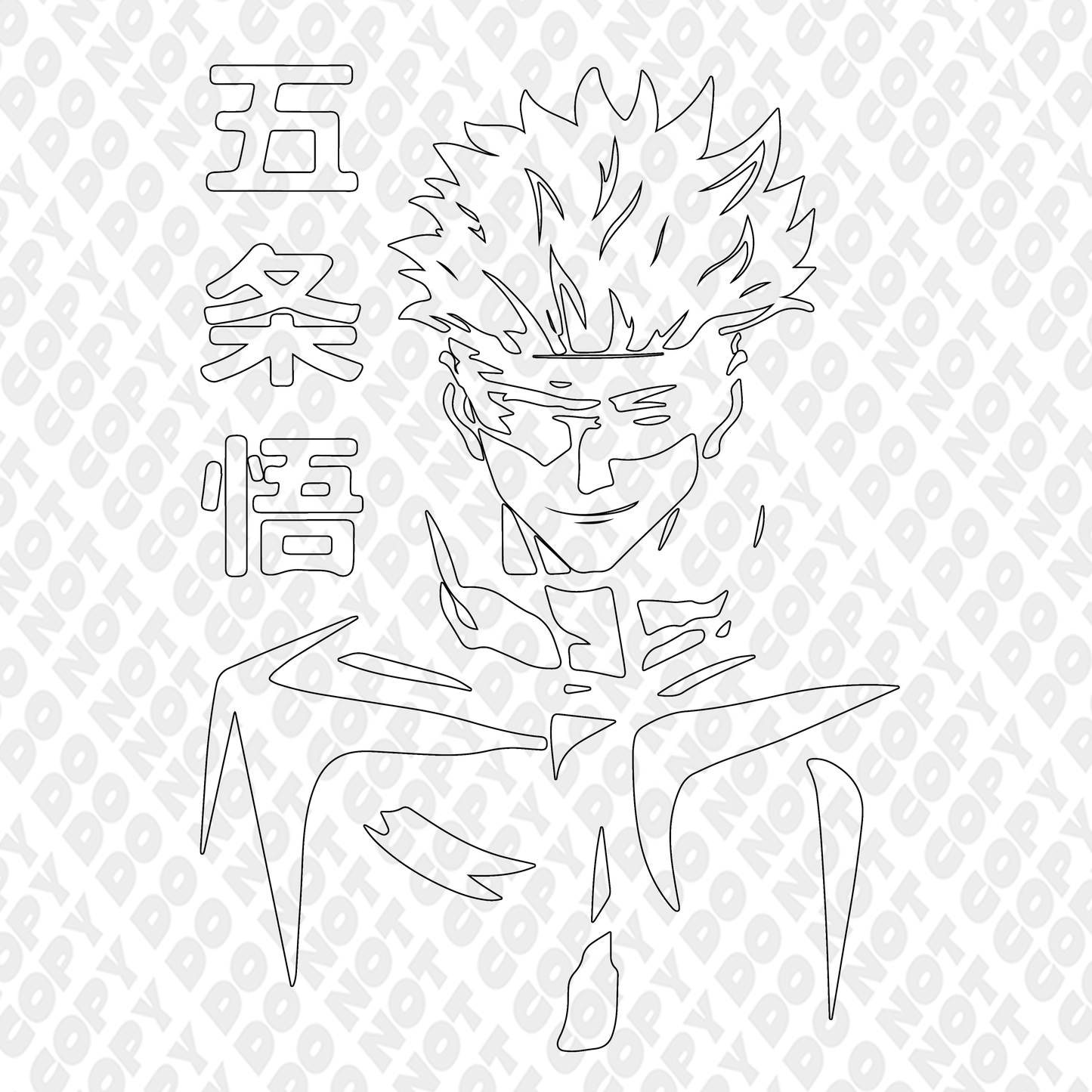 Gojo Straight Ahead Full Outline