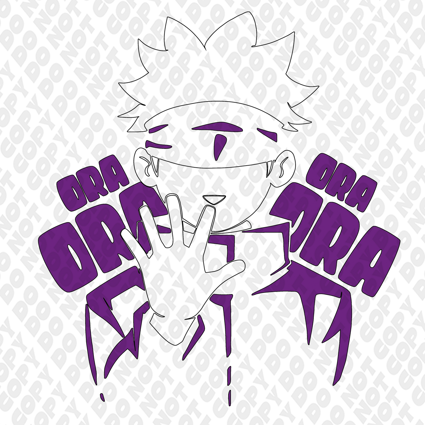 Gojo Chibi Wave Purple