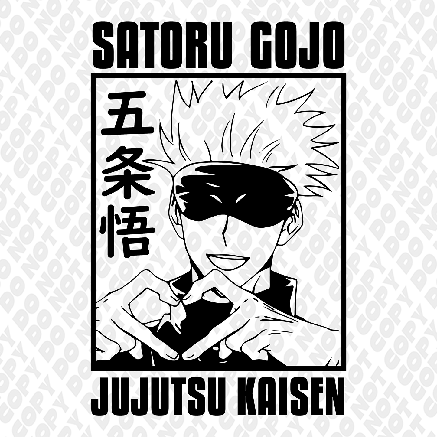 Gojo Finger Heart Poster Faded