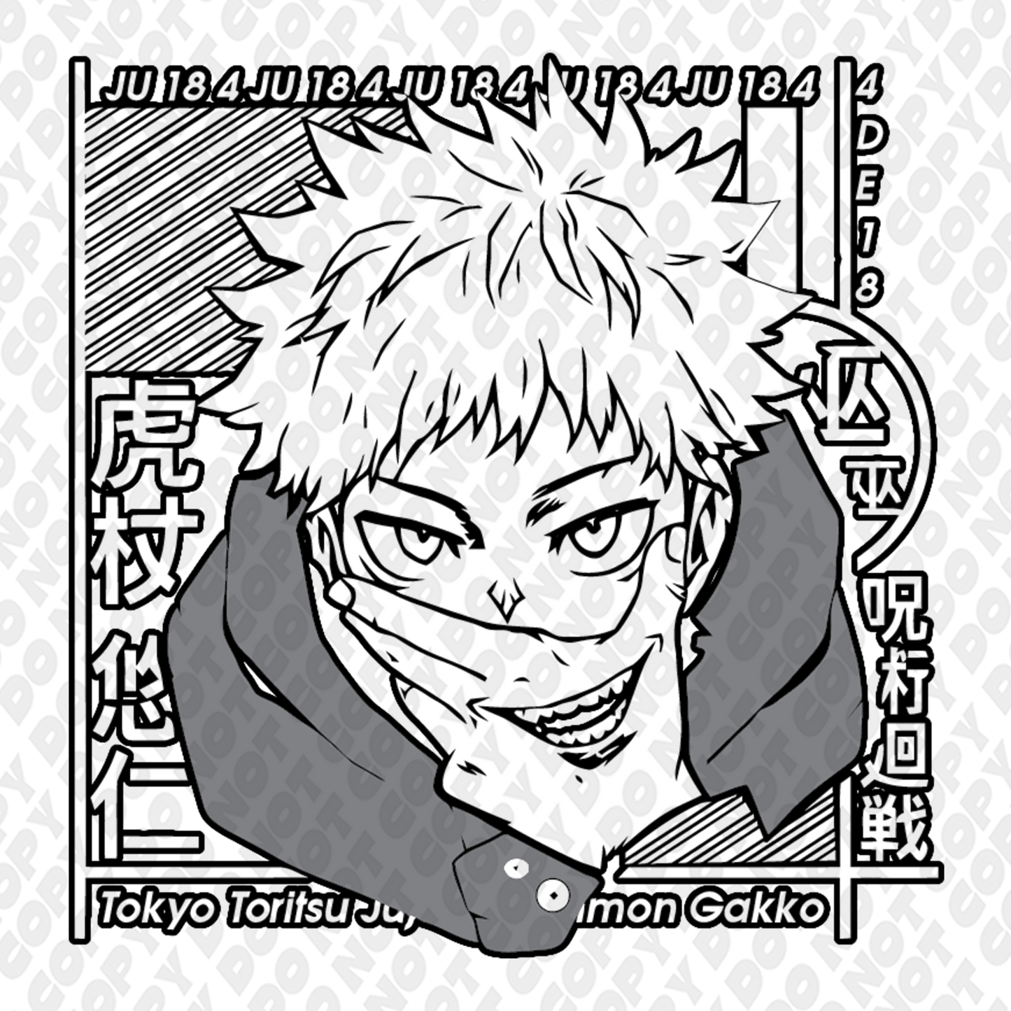 Itadori Mask Outline