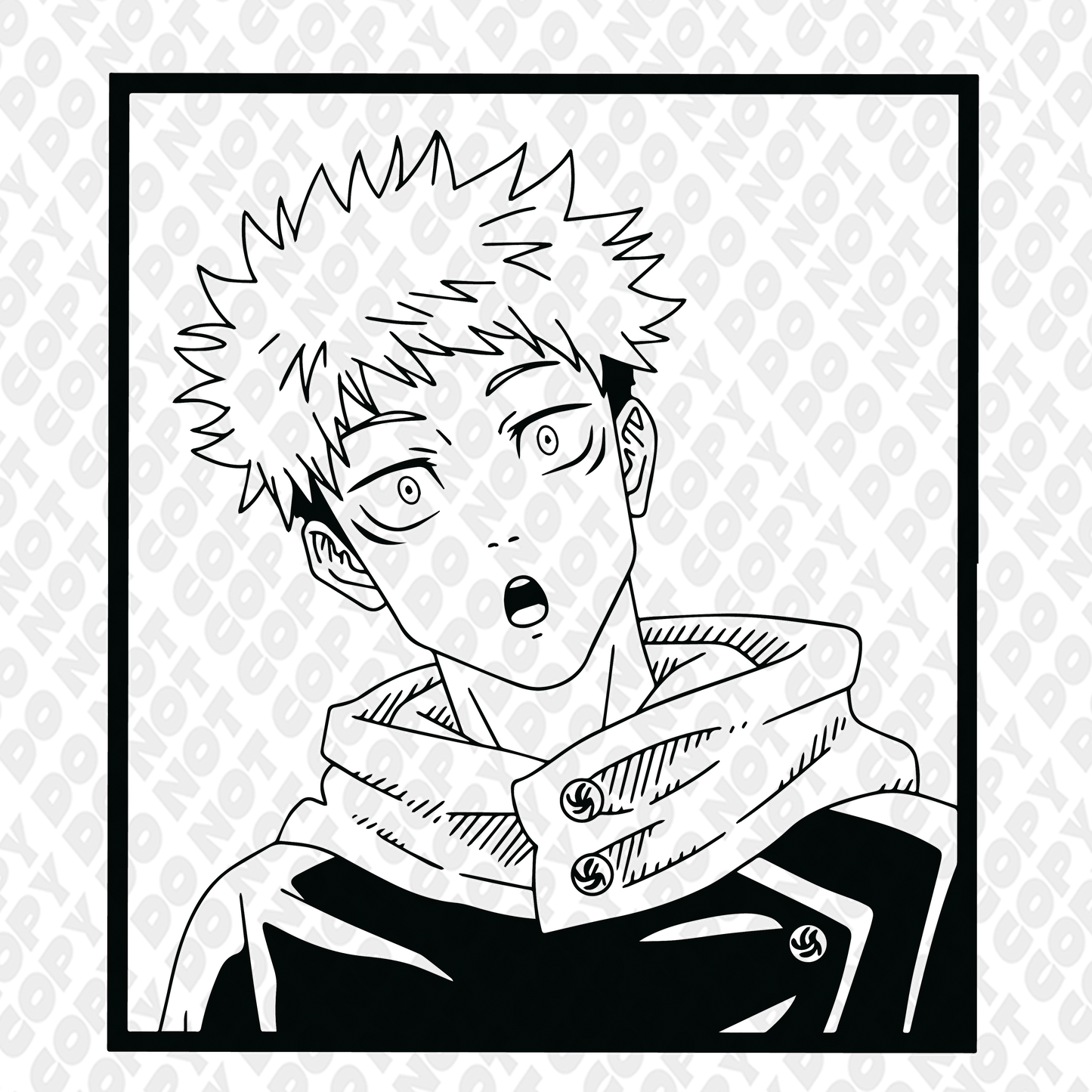 Itadori O_O Poster Outline