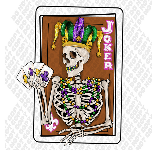 Mardi Gras Joker Card Transfer
