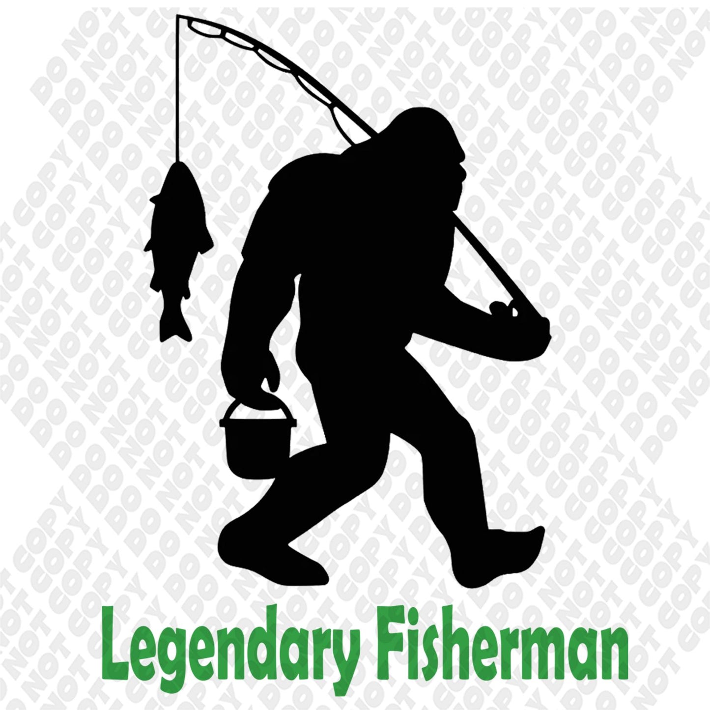 Legendary Fisherman Sasquatch DTF Transfer