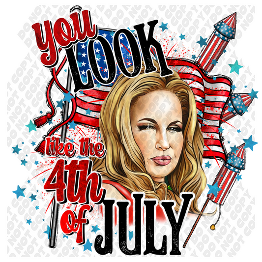 You Look Like The 4th Of July DTF Transfer