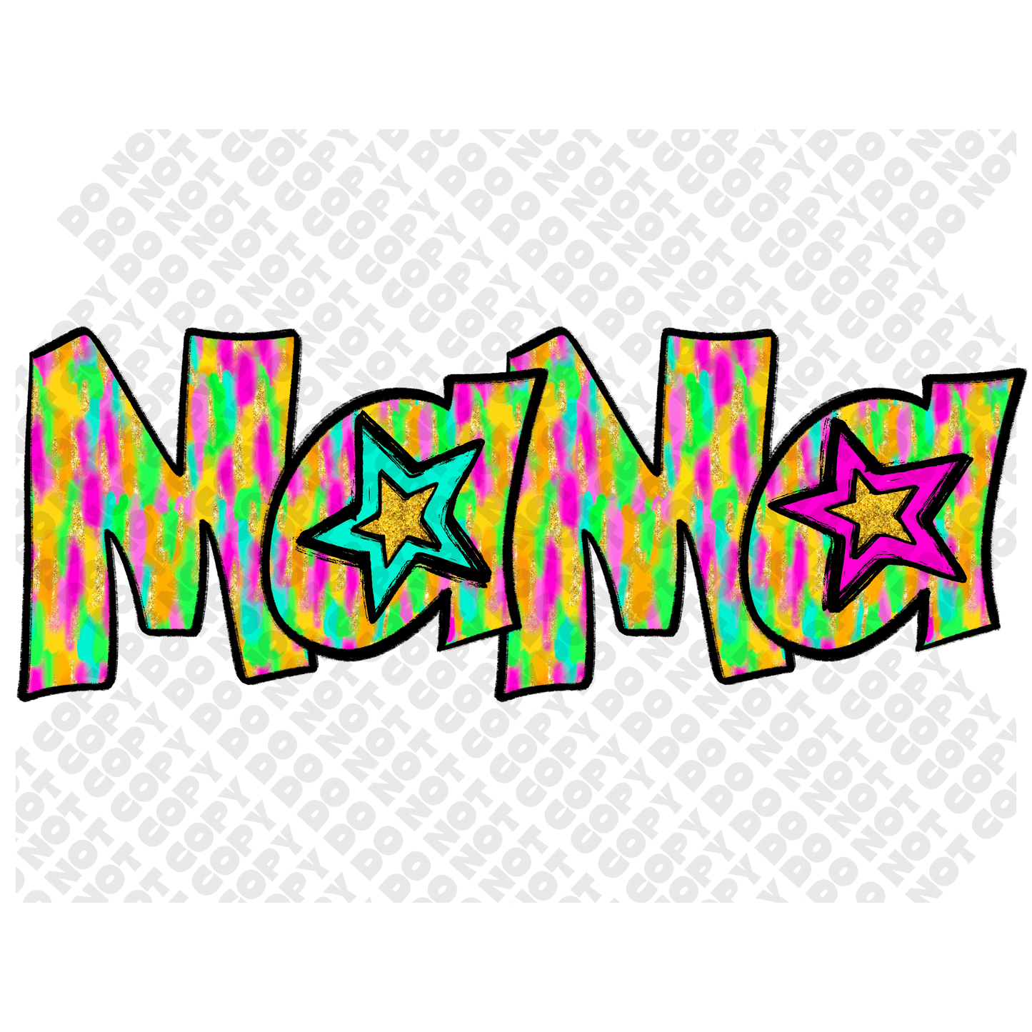 MAMA Star Colorful DTF Transfer