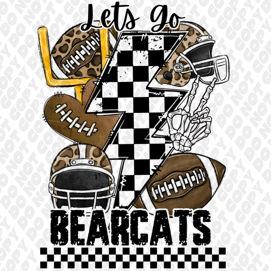 Lets Go Bearcats DTF Transfer