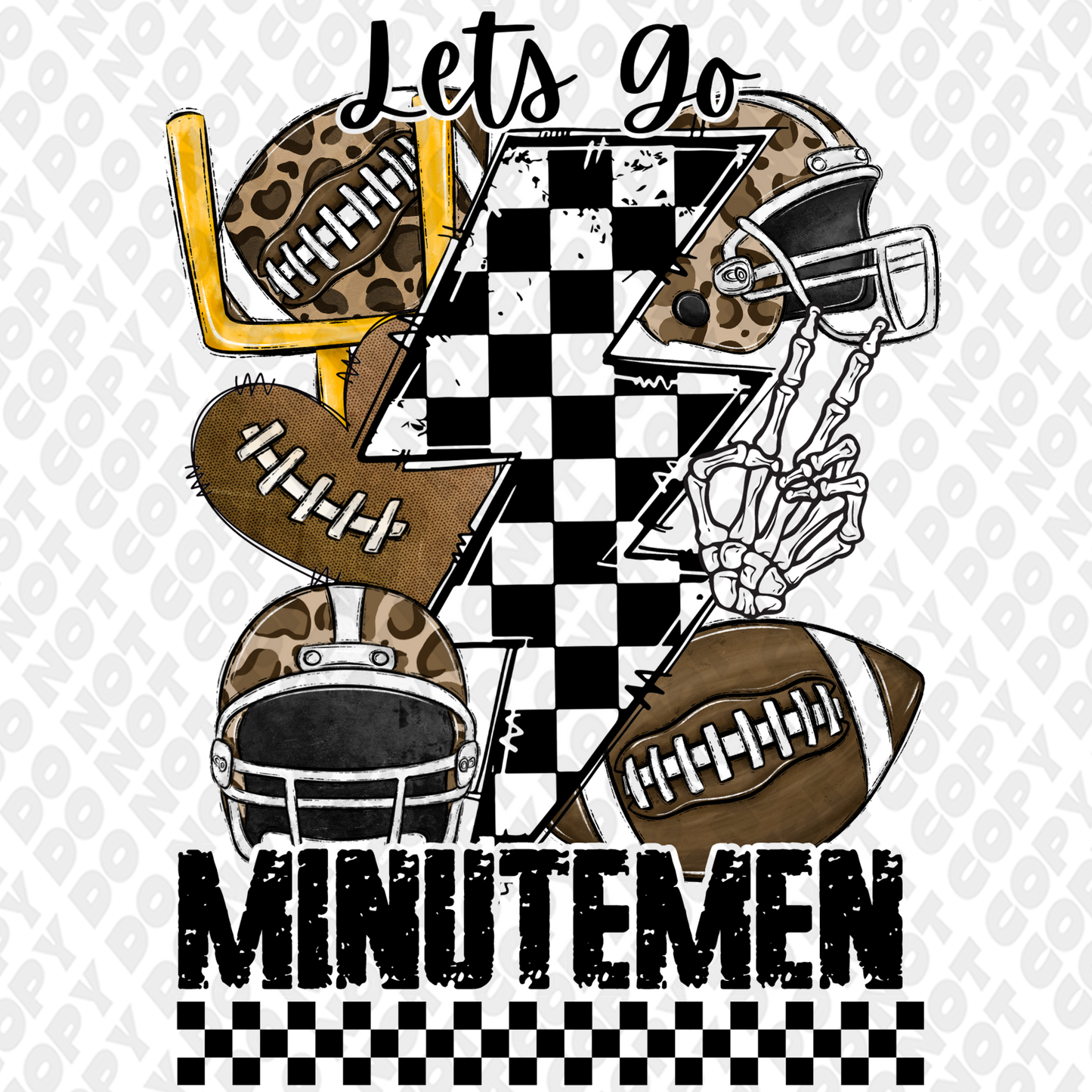 Let's Go Minutemen DTF Transfer