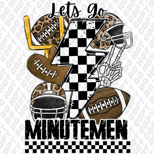 Let's Go Minutemen DTF Transfer