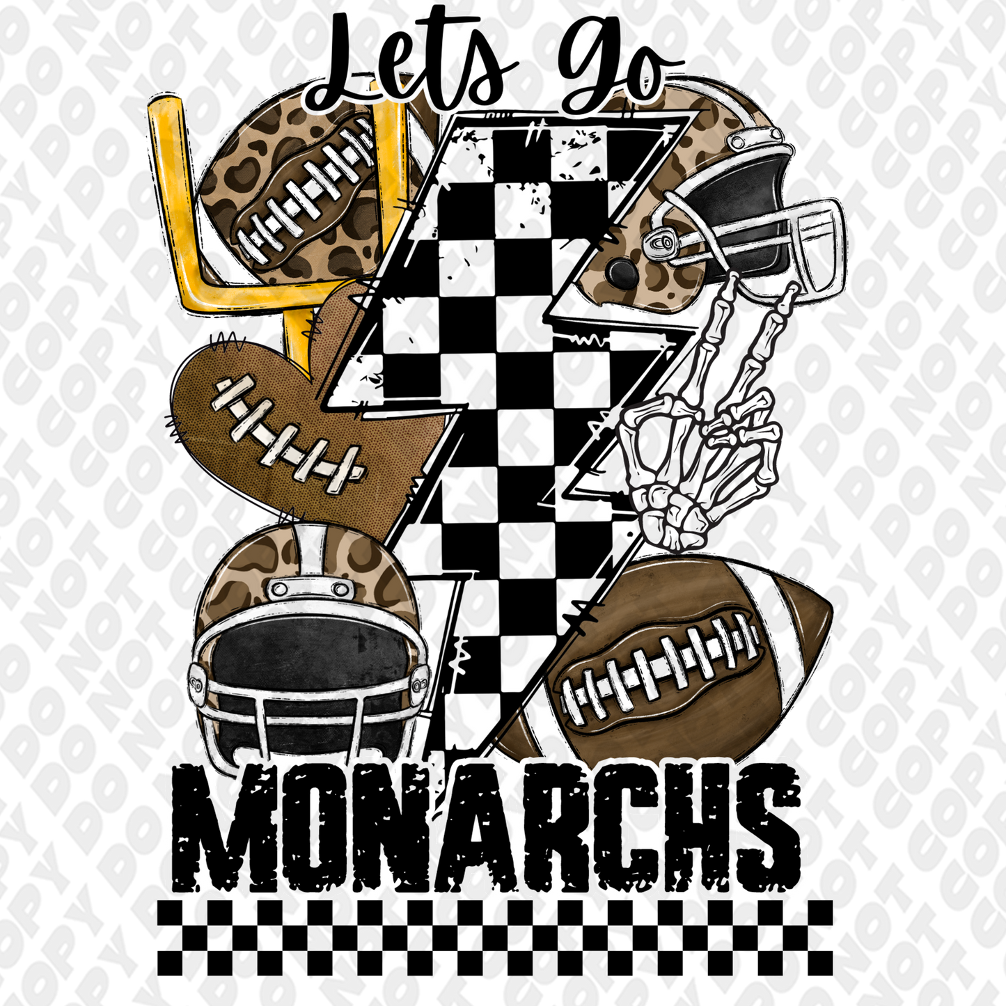 Let's Go Monarchs DTF Transfer