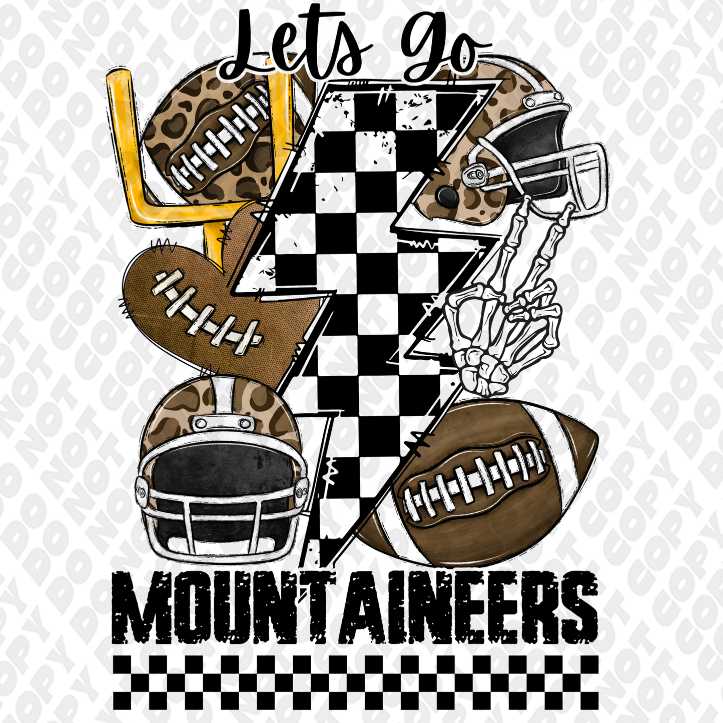 Let's Go Mountaineers DTF Transfer