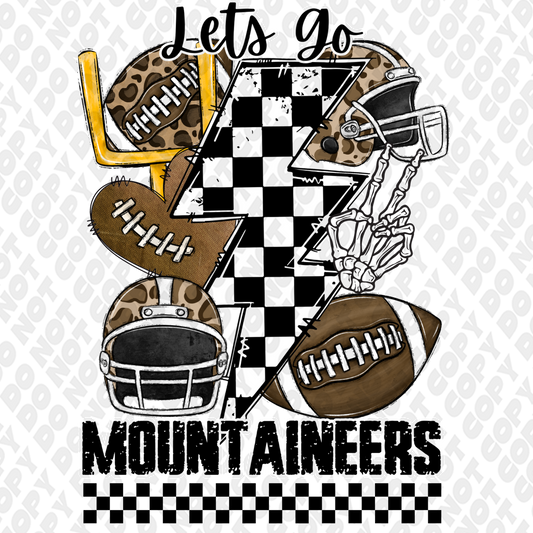 Let's Go Mountaineers DTF Transfer