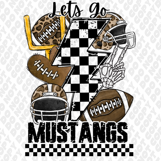 Let's Go Mustangs DTF Transfer