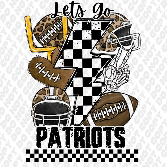 Let's Go Patriots DTF Transfer