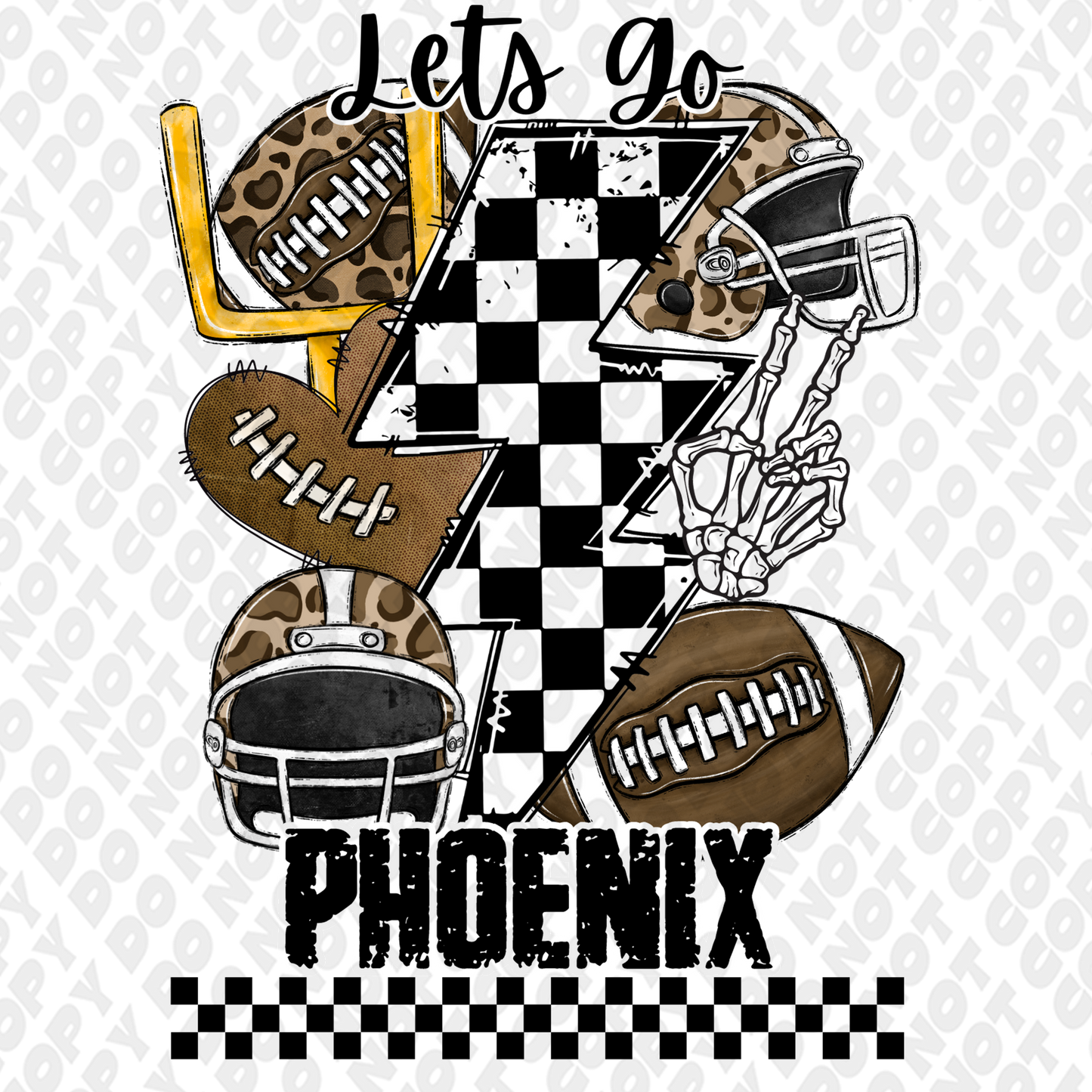 Let's Go Phoenix DTF Transfer
